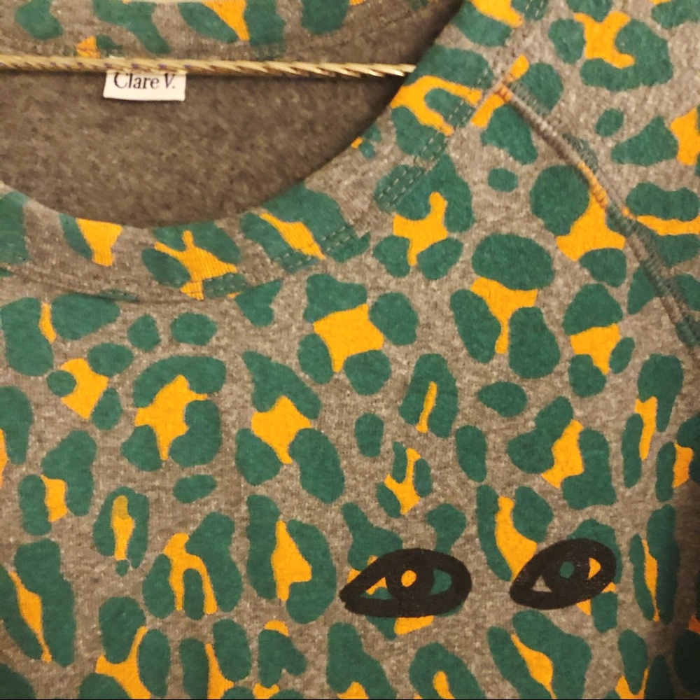 Clare Vivier Jaguar Leopard Crewneck Sweatshirts - Picture 4 of 6